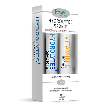 Power of Nature Hydrolytes Sports & Vitamin C 500mg Αναβράζοντα Δισκία για Αθλητές και Άμυνα του Οργανισμού